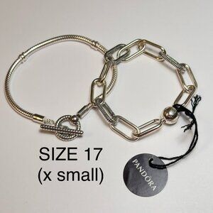 Set of 2 Sterling Silver Pandora Bracelets